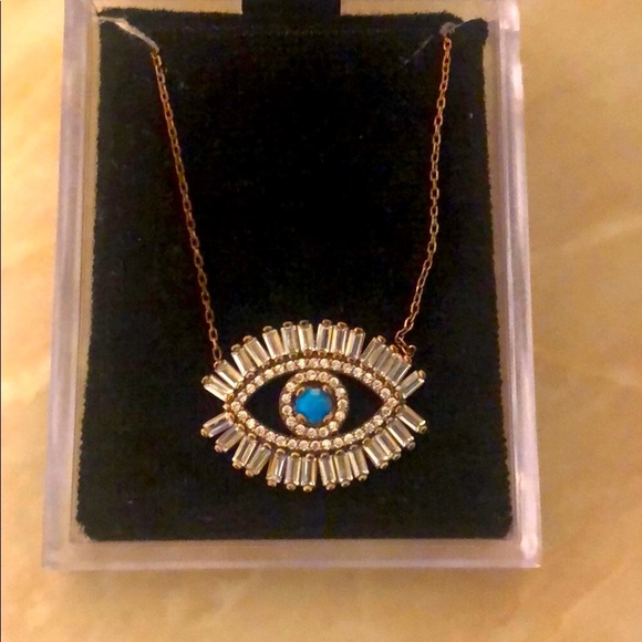 🧿👁🦋 Baguette “MYKONOS” evil Eye necklace 📿 - Picture 6 of 6